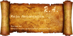 Rein Antonietta névjegykártya