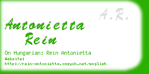 antonietta rein business card